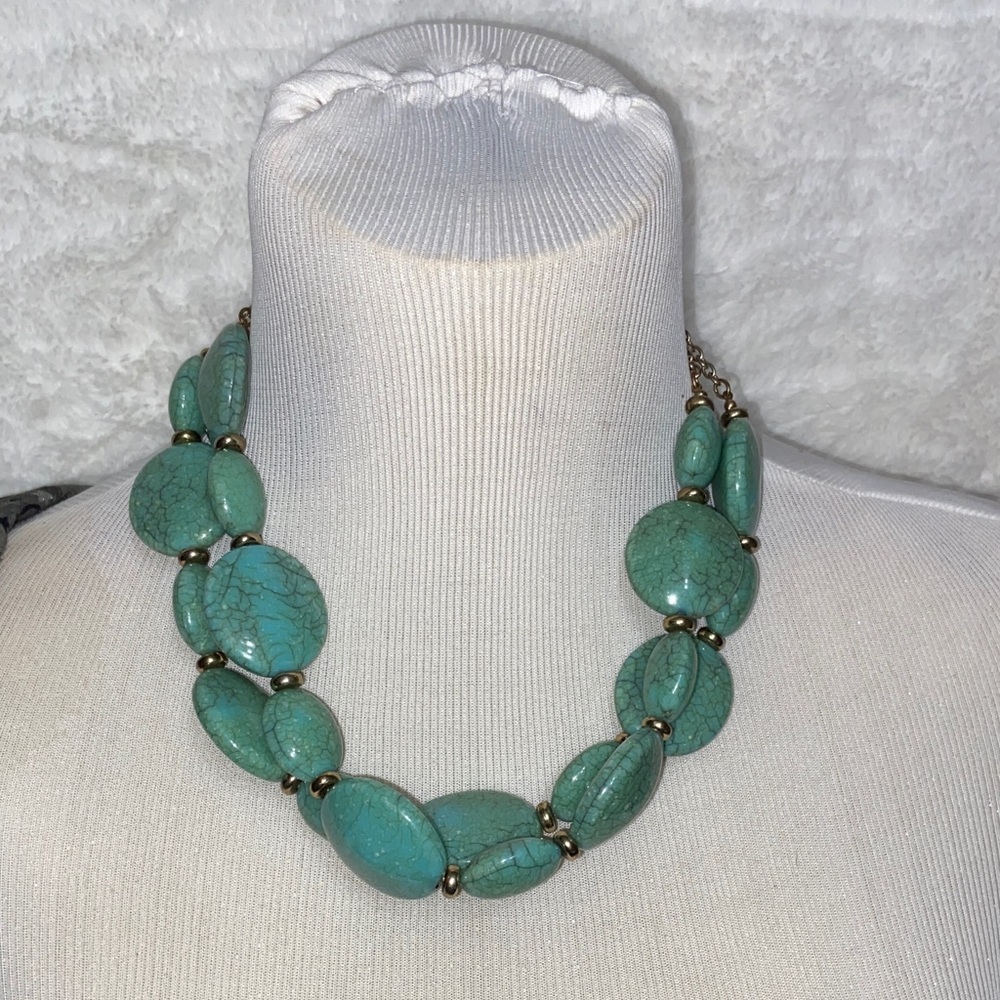 Turquoise color Beaded Necklace